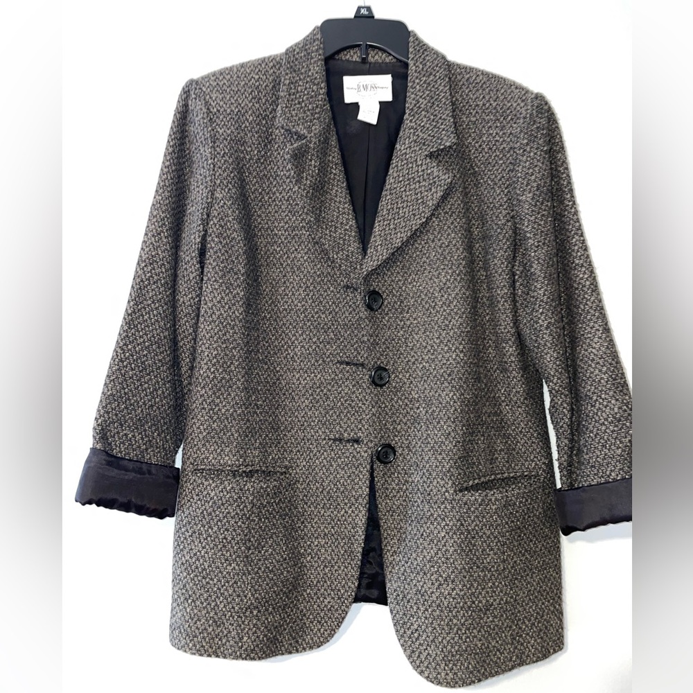 🖤B. Moss Classic Black Blazer and Skirt